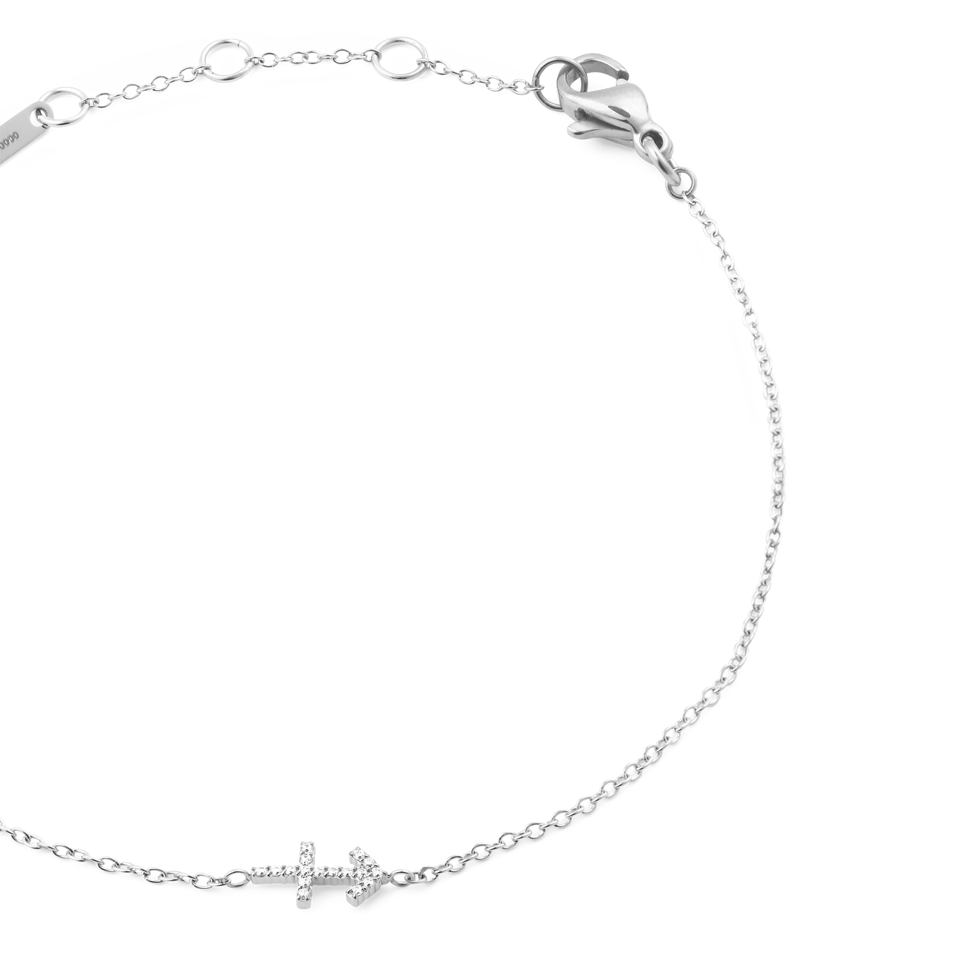 Crystal Zodiac Chain Bracelet Silver