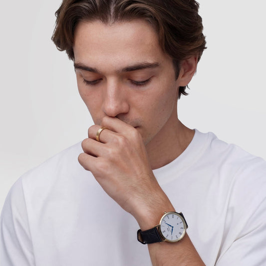 Line Ring Brushed Gold 4.5mm
