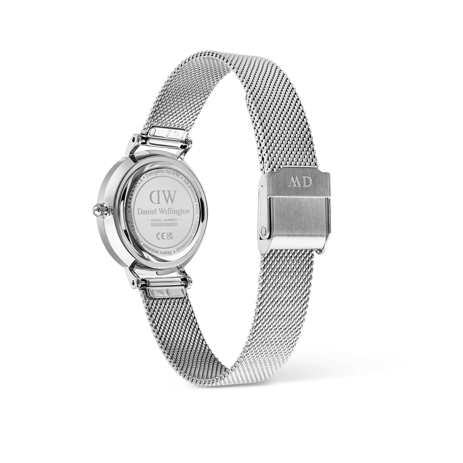 Petite Roman Numerals Date Silver