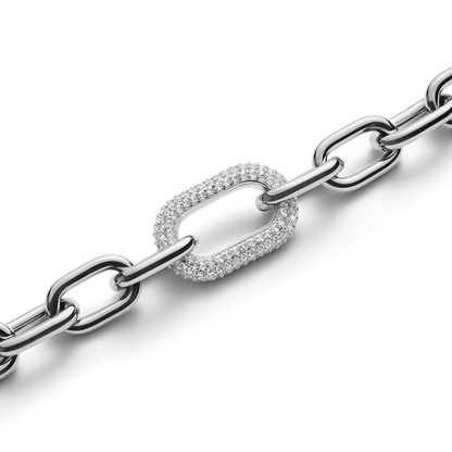 Crystal Link Bracelet Silver