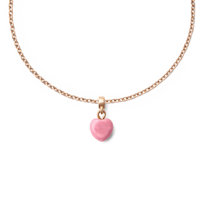 Rhondonite Heart Rose Gold Charm