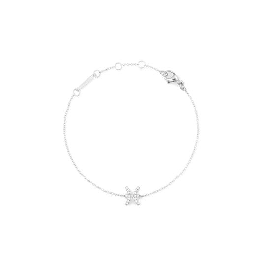 Crystal Zodiac Chain Bracelet Silver