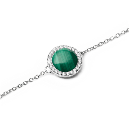 Audrey Bracelet Malachite Silver
