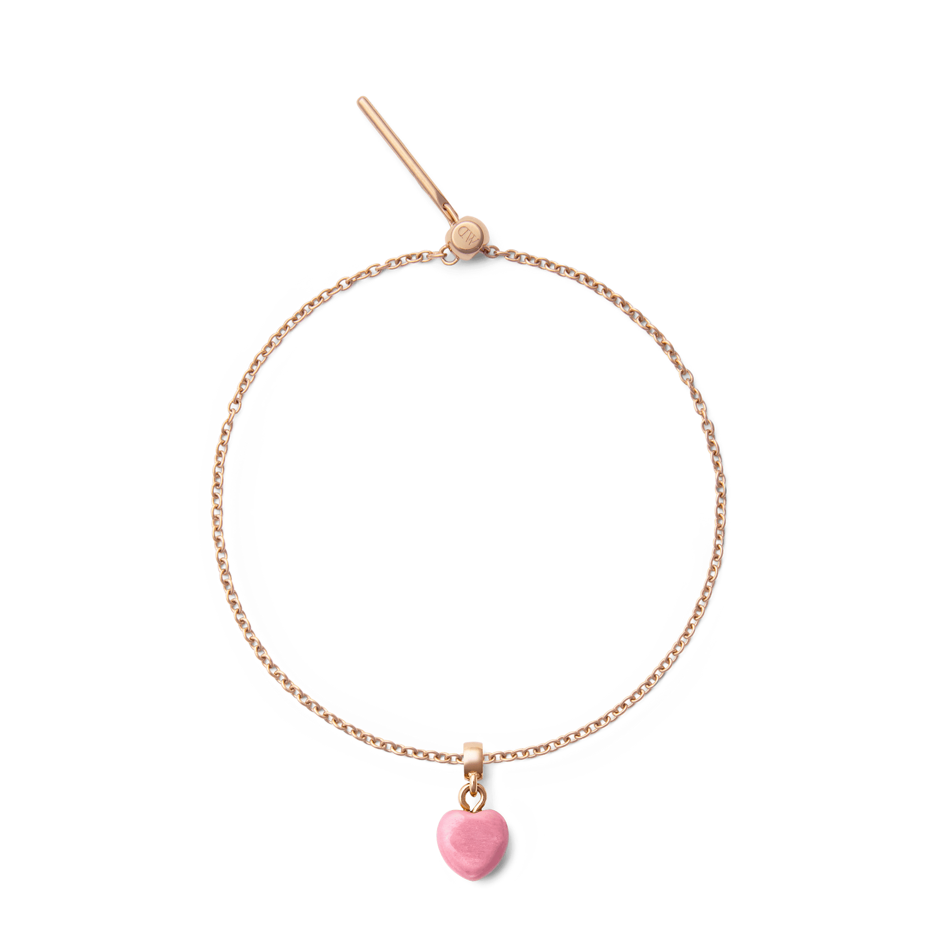 Rhondonite Heart Rose Gold Charm