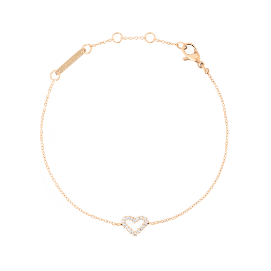 Mirelle Heart Bracelet Rose Gold