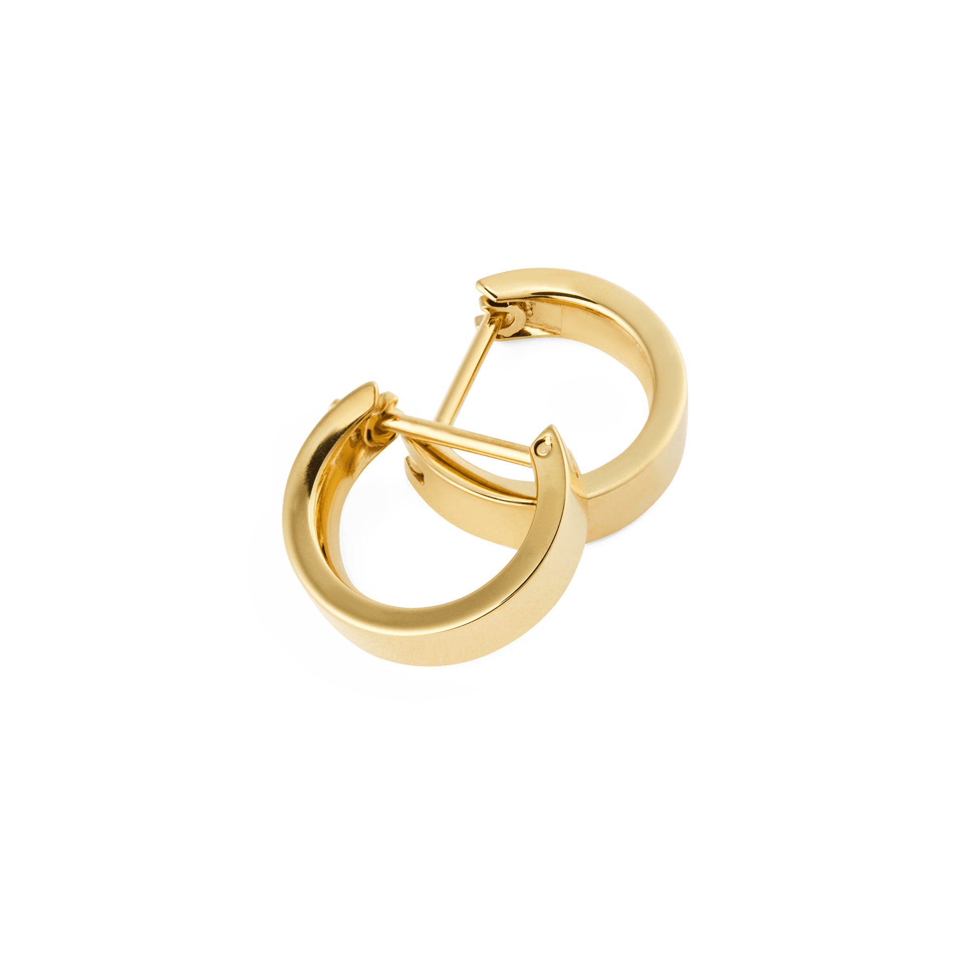 Line Earrings Polished Gold 3.5mm