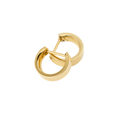 Line Earrings Polished Gold 3.5mm