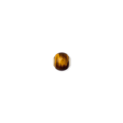 Tiger eye Orb Gold charm