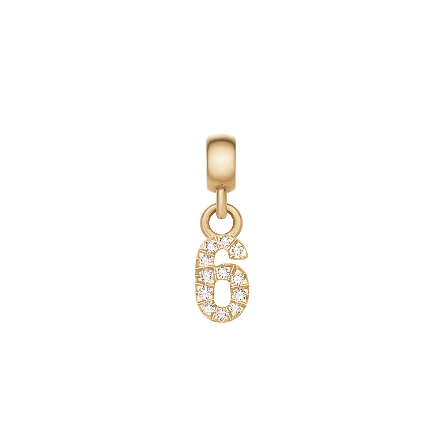 Crystal Number Charm Gold