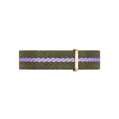 Iconic NATO Green/Purple Rose Gold