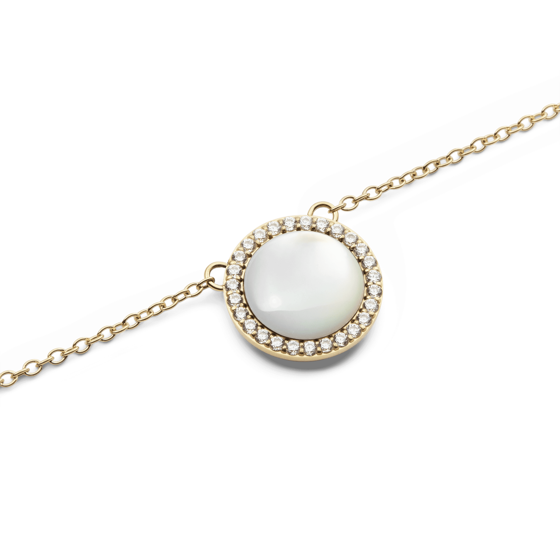 Audrey Necklace Mother of Pearl Gold