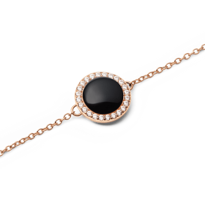 Audrey Bracelet Black Agathe Rose Gold