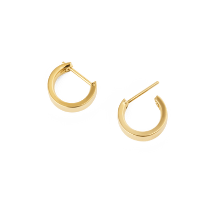 Line Earrings Polished Gold 3.5mm
