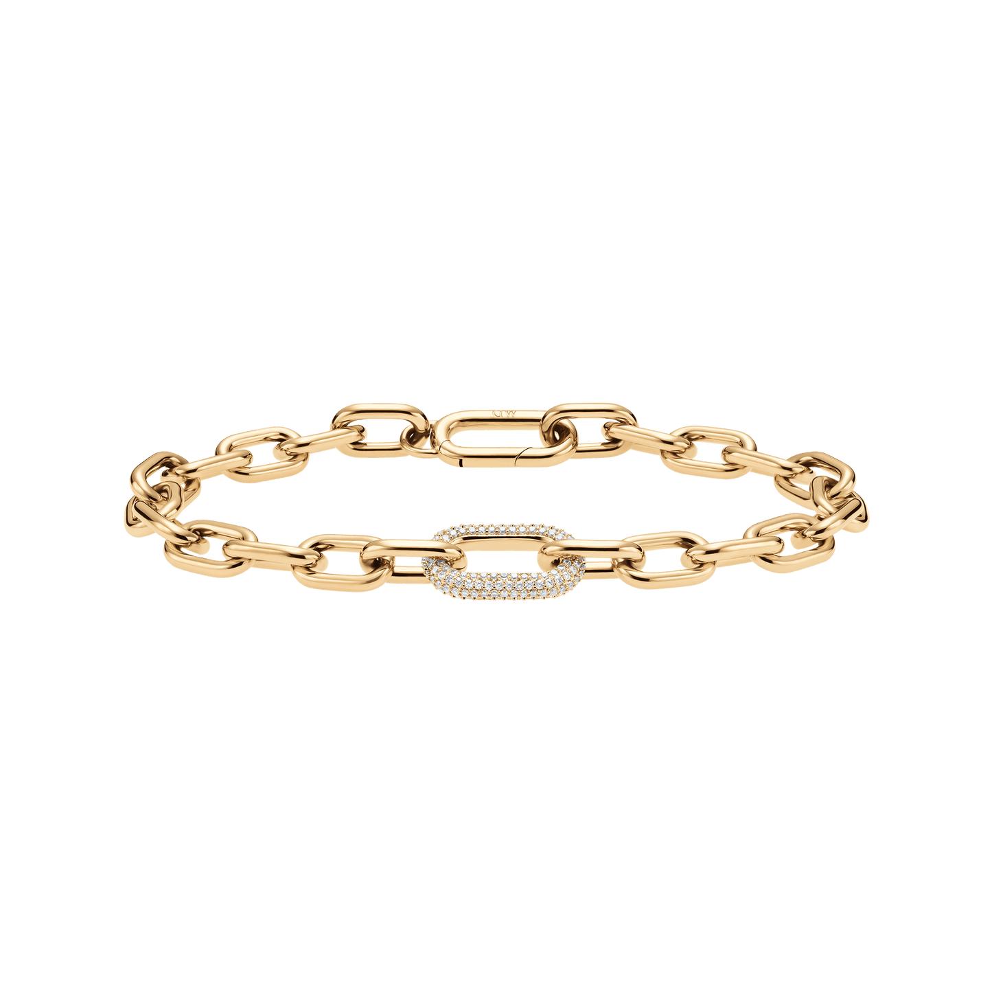 Crystal Link Bracelet Gold
