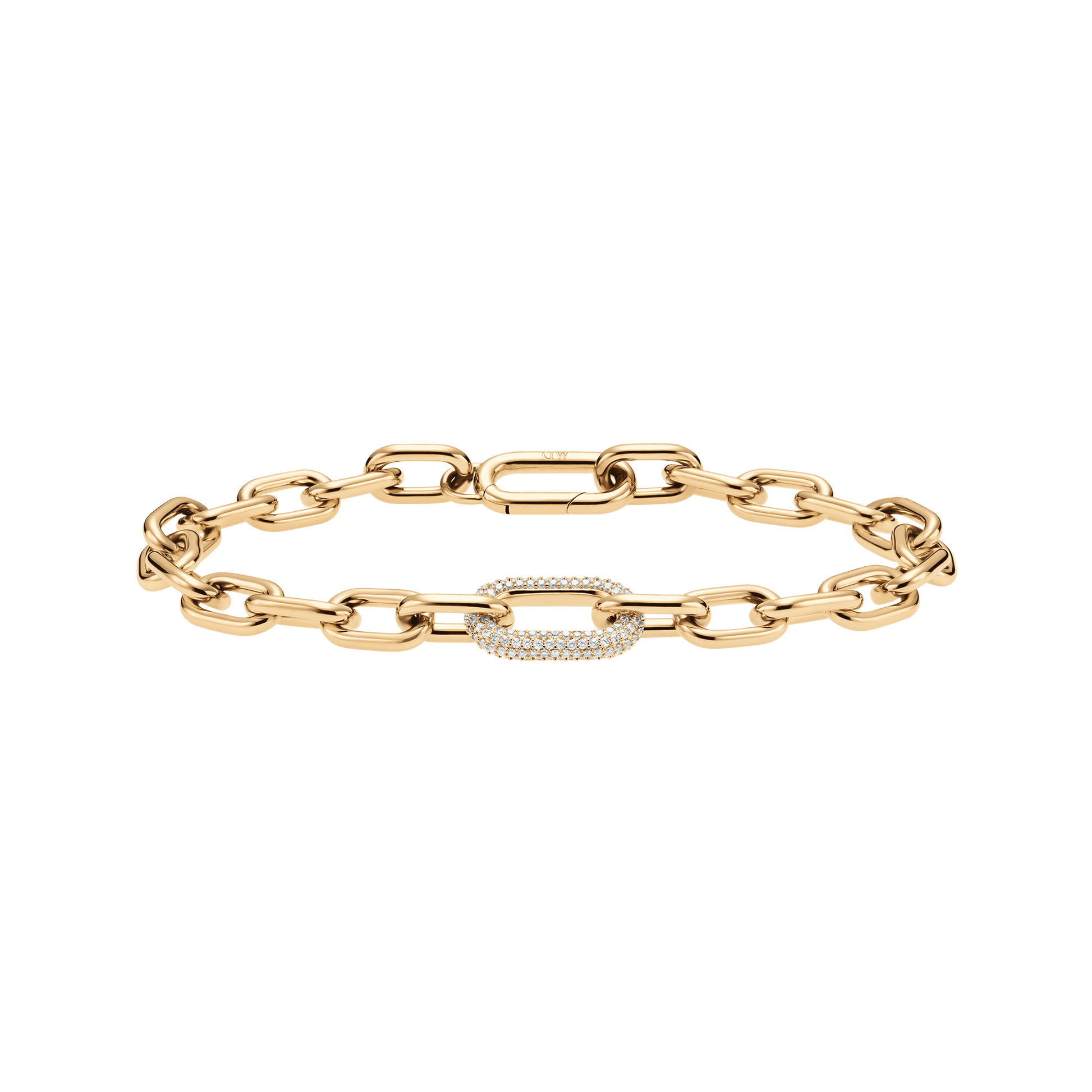 Crystal Link Bracelet Gold