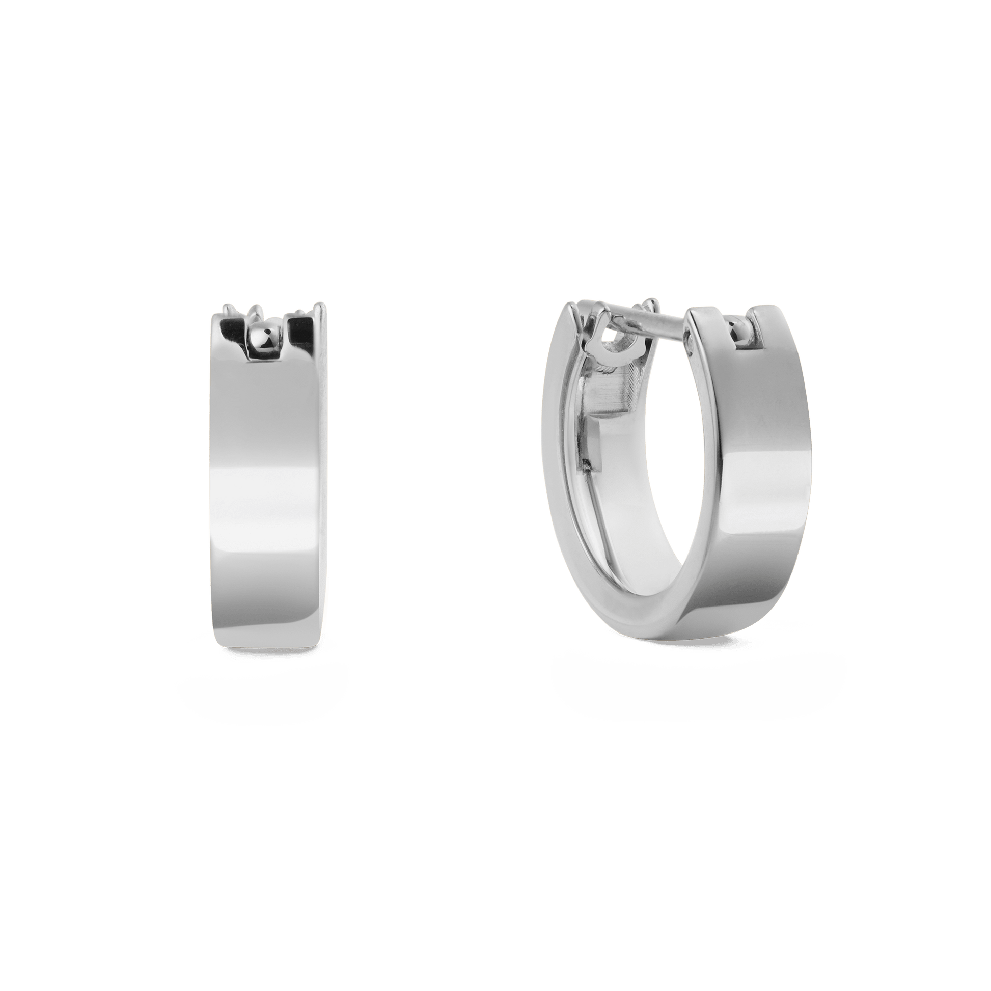 Line Earrings Polished Silver 3.5mm