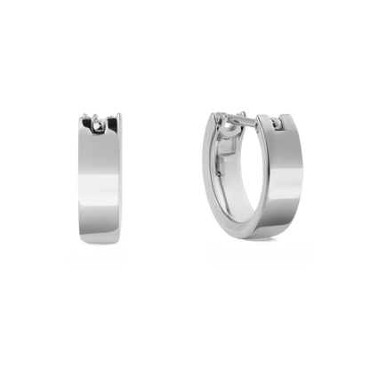 Line Earrings Polished Silver 3.5mm