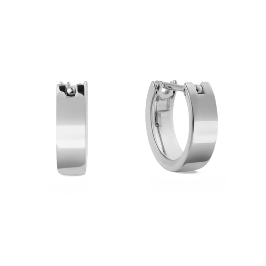 Line Earrings Polished Silver 3.5mm