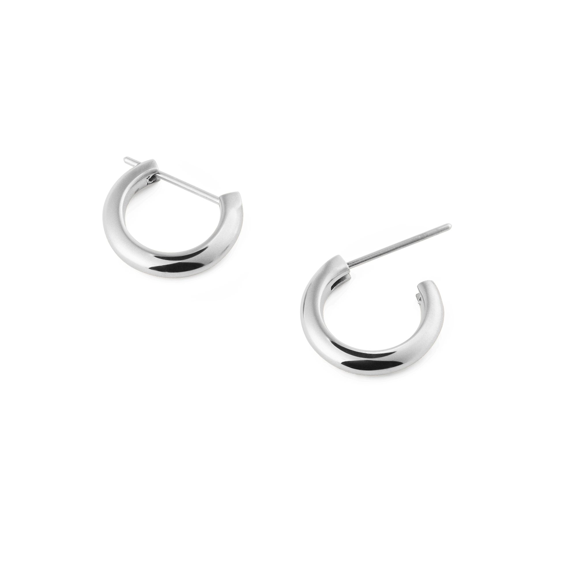Arch Earrings Silver 9mm