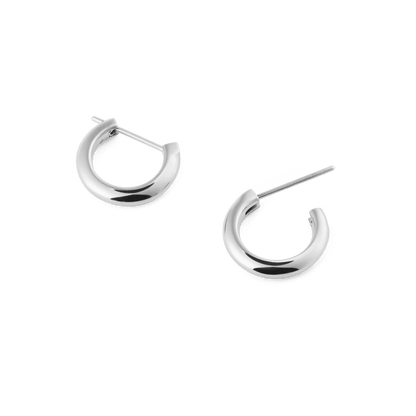 Arch Earrings Silver 9mm