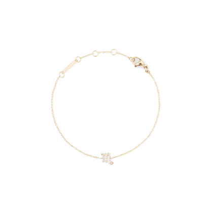Crystal Zodiac Chain Bracelet Gold