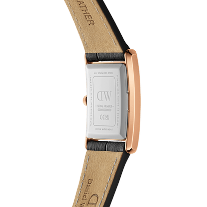 Bound Black Crocodile Rose Gold