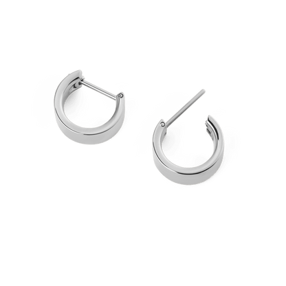 Line Earrings Polished Silver 5.5mm