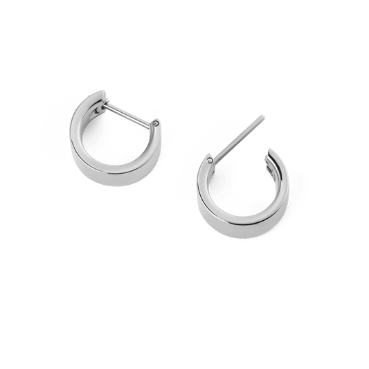 Line Earrings Polished Silver 5.5mm