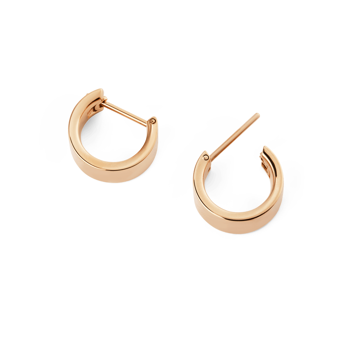 Line Earrings Polished Rose Gold 5.5mm