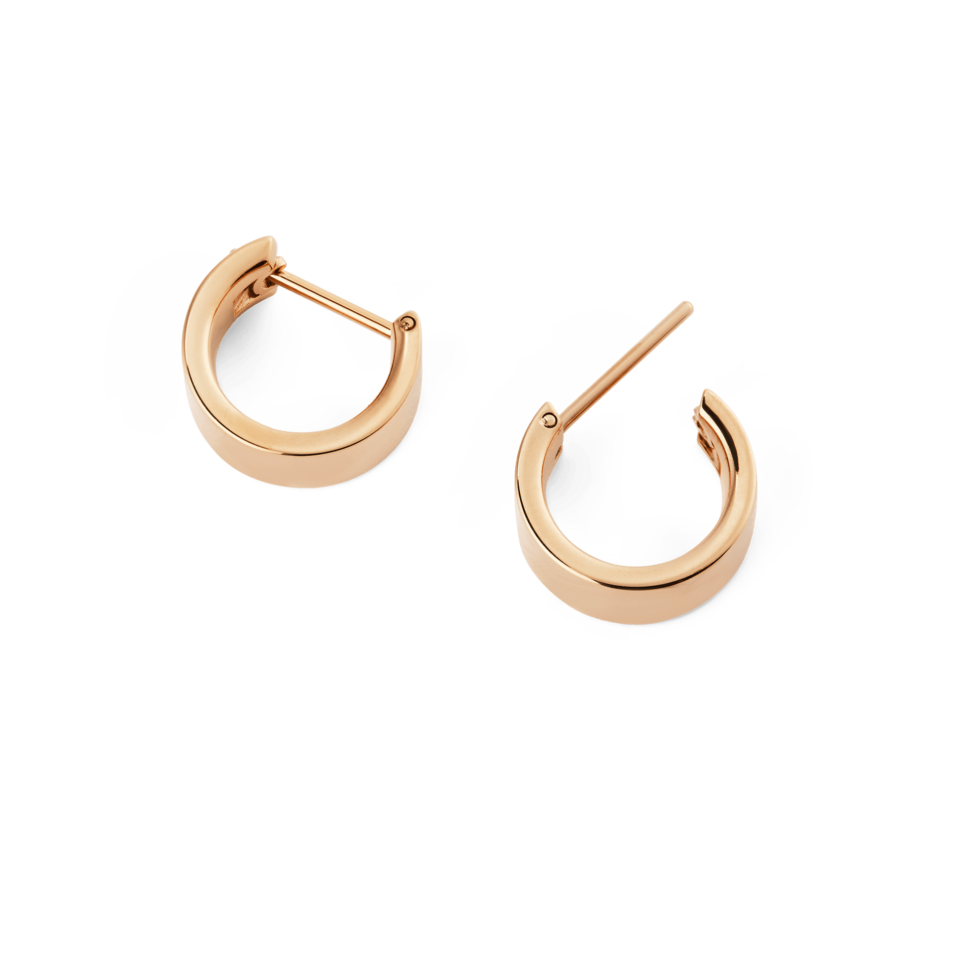 Line Earrings Polished Rose Gold 5.5mm