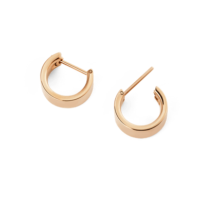 Line Earrings Polished Rose Gold 5.5mm
