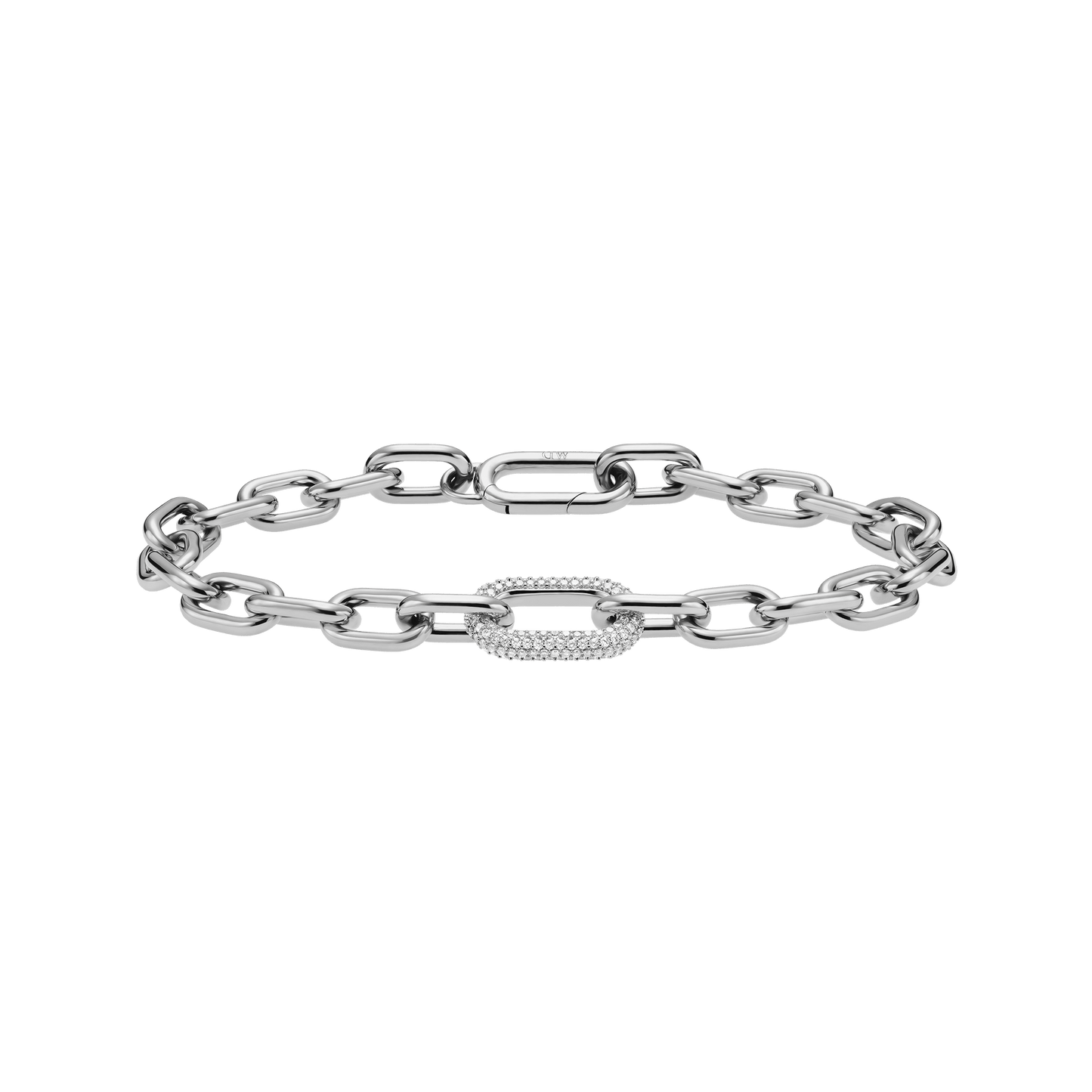 Crystal Link Bracelet Silver