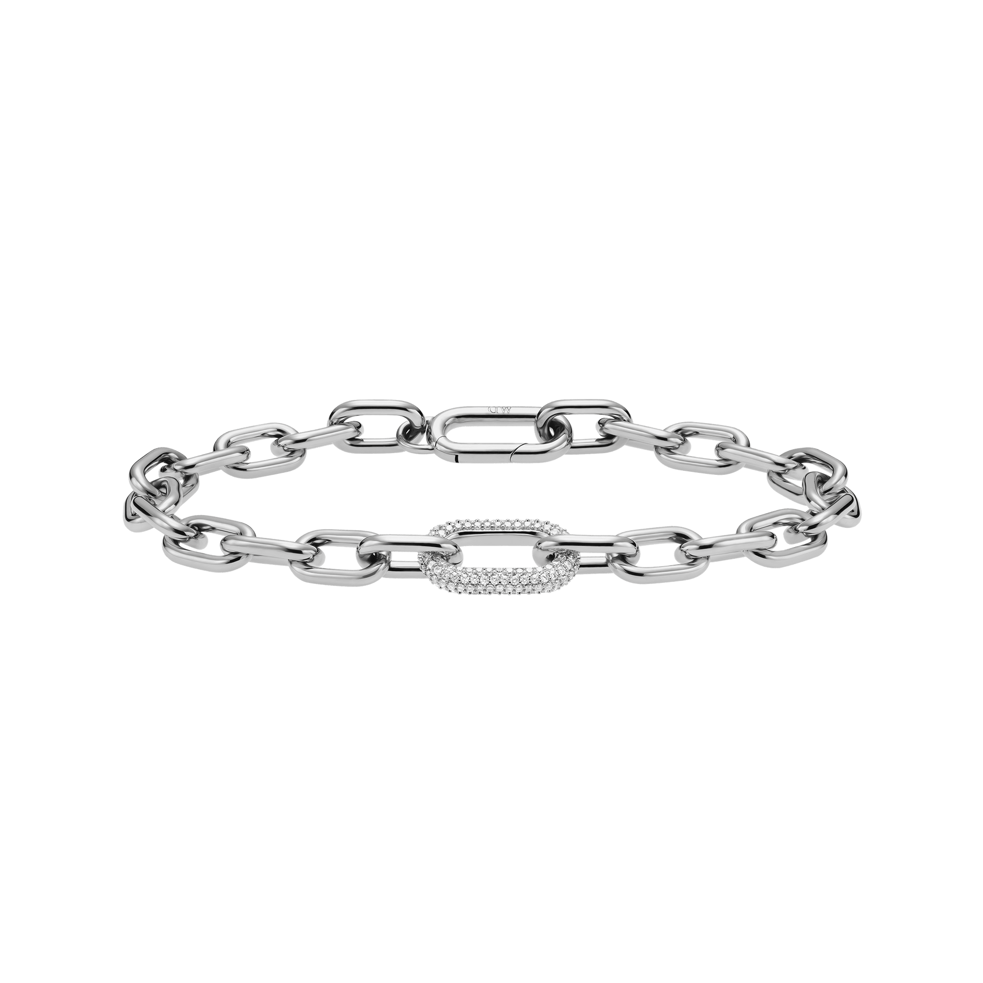 Crystal Link Bracelet Silver