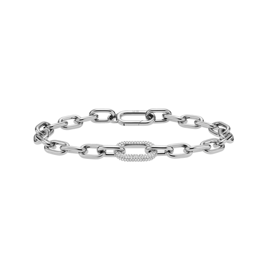 Crystal Link Bracelet Silver