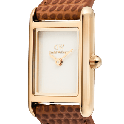 Bound Mini Light Brown Lizard Rose Gold