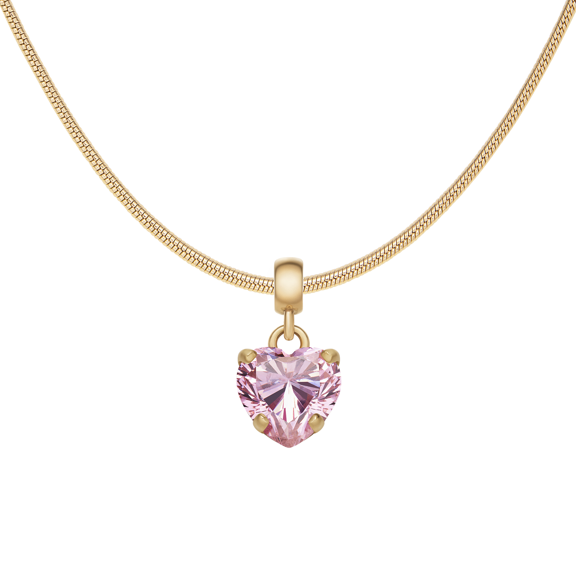 Heart Pink Crystal Charm G