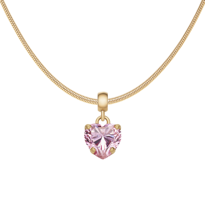 Heart Pink Crystal Charm G