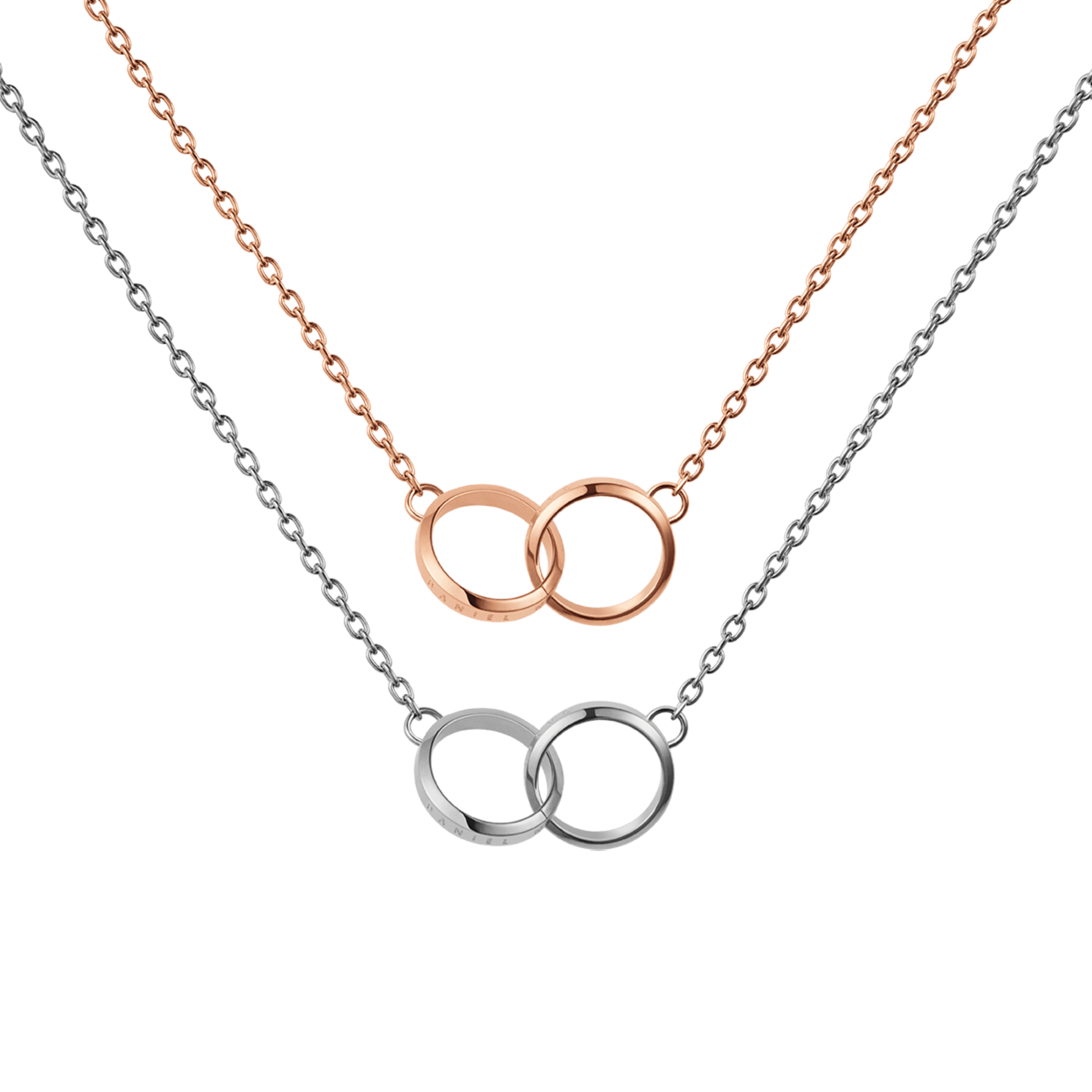Elan Unity Necklace Rose Gold + Silver