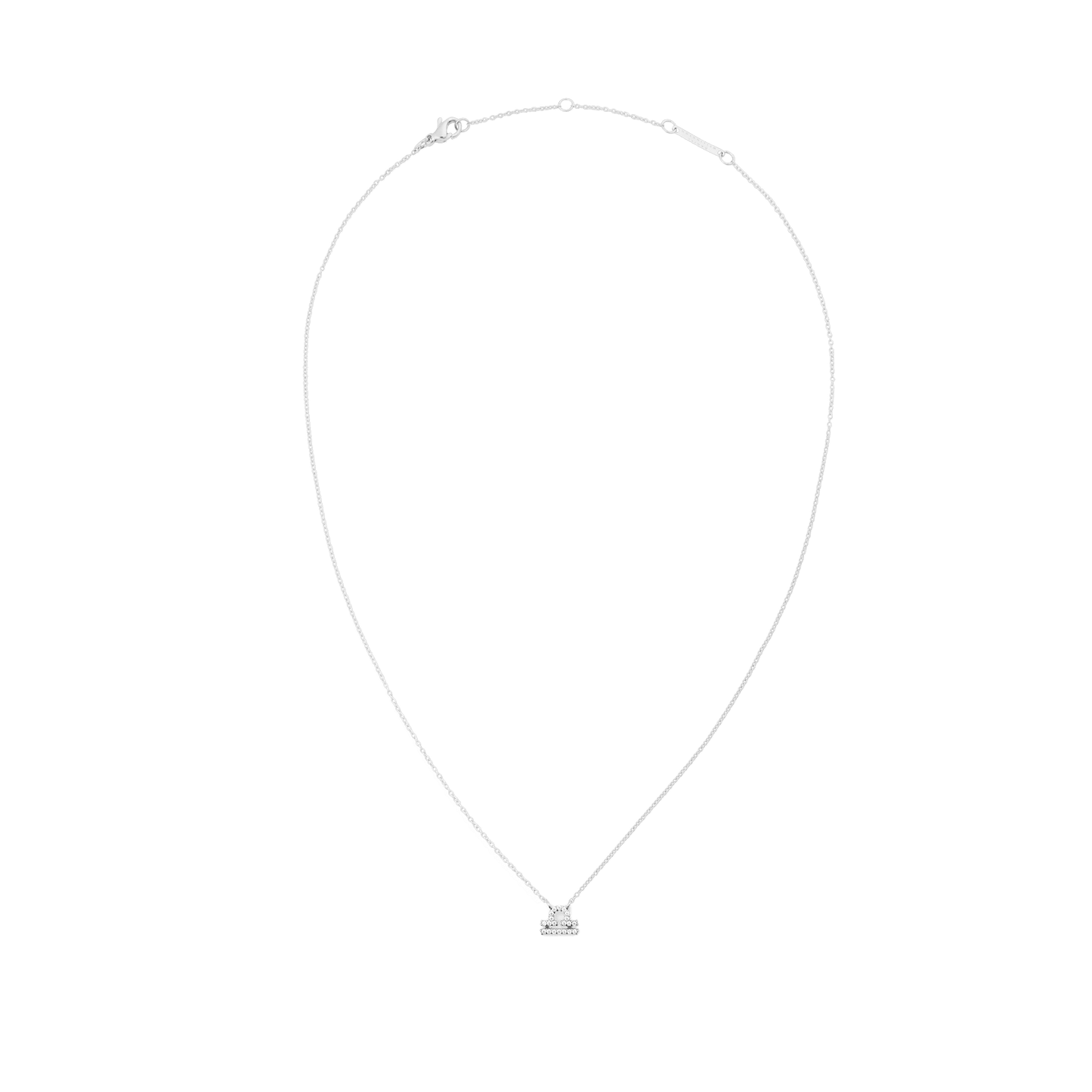 Crystal Zodiac Chain Necklace Silver