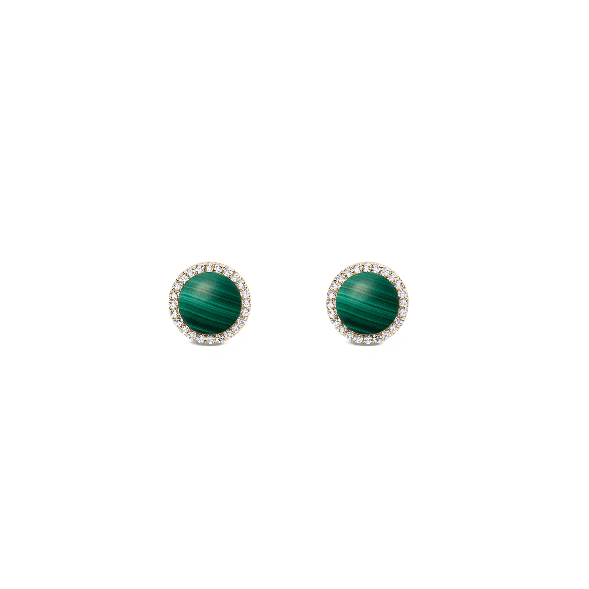 Audrey Earrings Malachite Gold