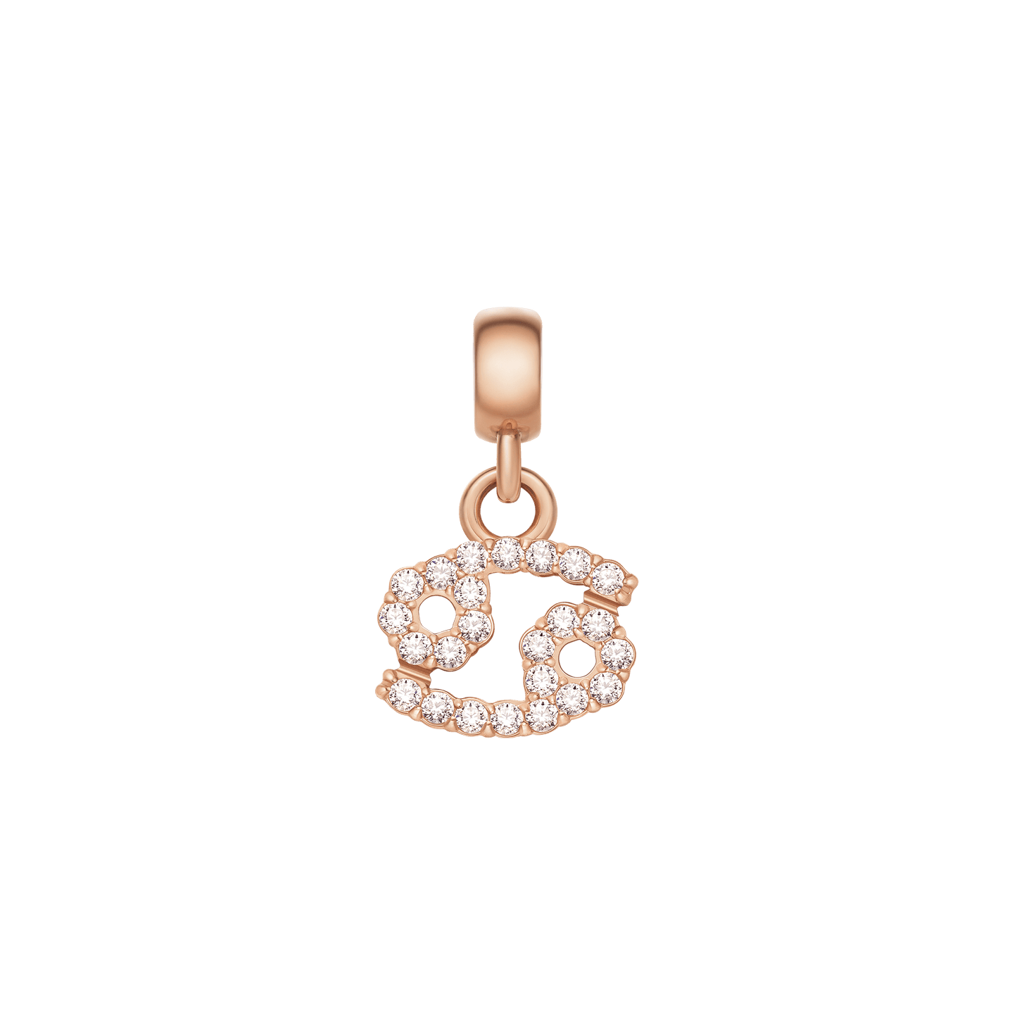 Crystal Zodiac Charm Rose Gold