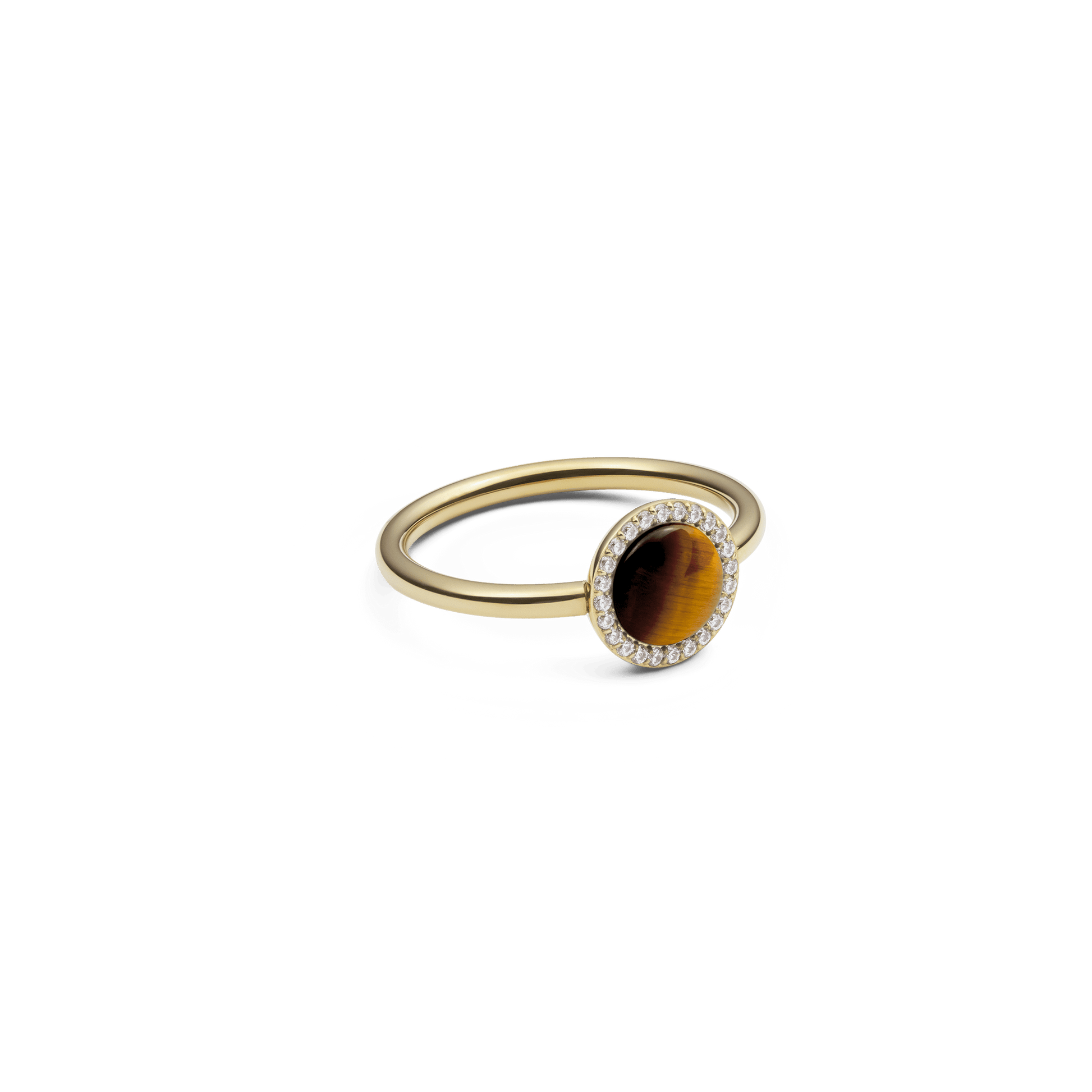 Audrey Ring Tiger Eye Gold