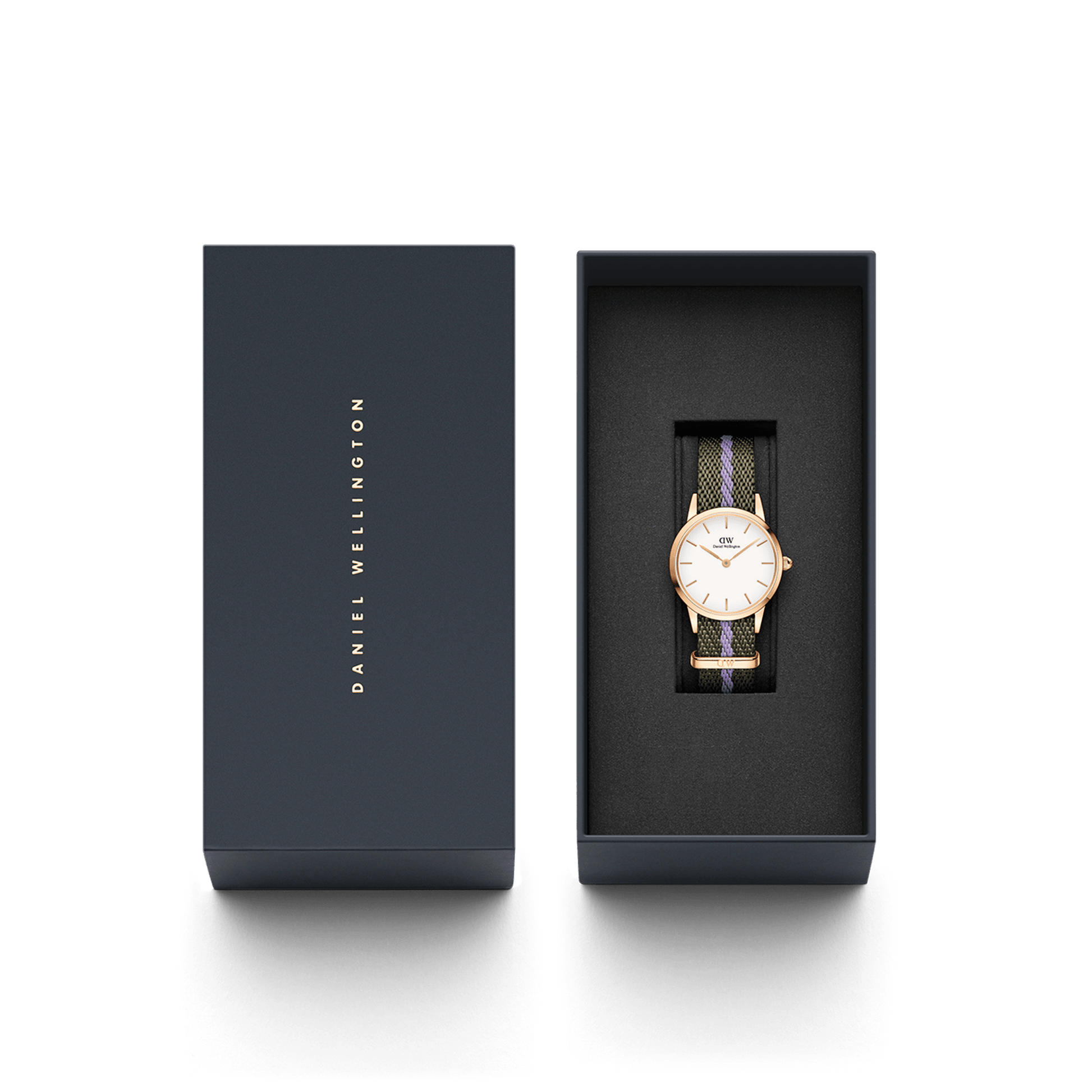 Iconic NATO Green/Purple Rose Gold
