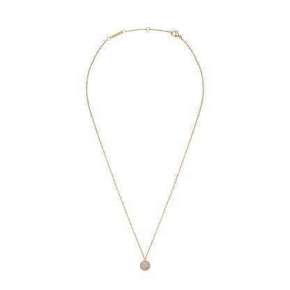 Pavé Crystal Pendant Necklace Gold