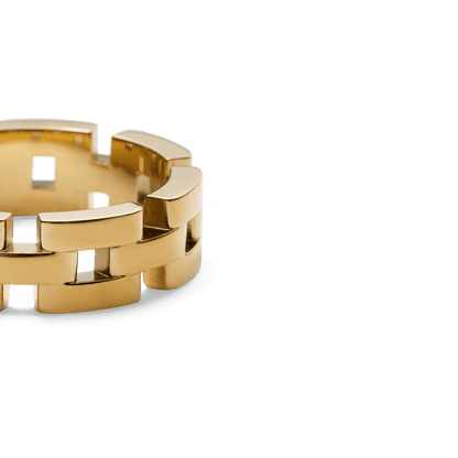 3-Link Ring Gold