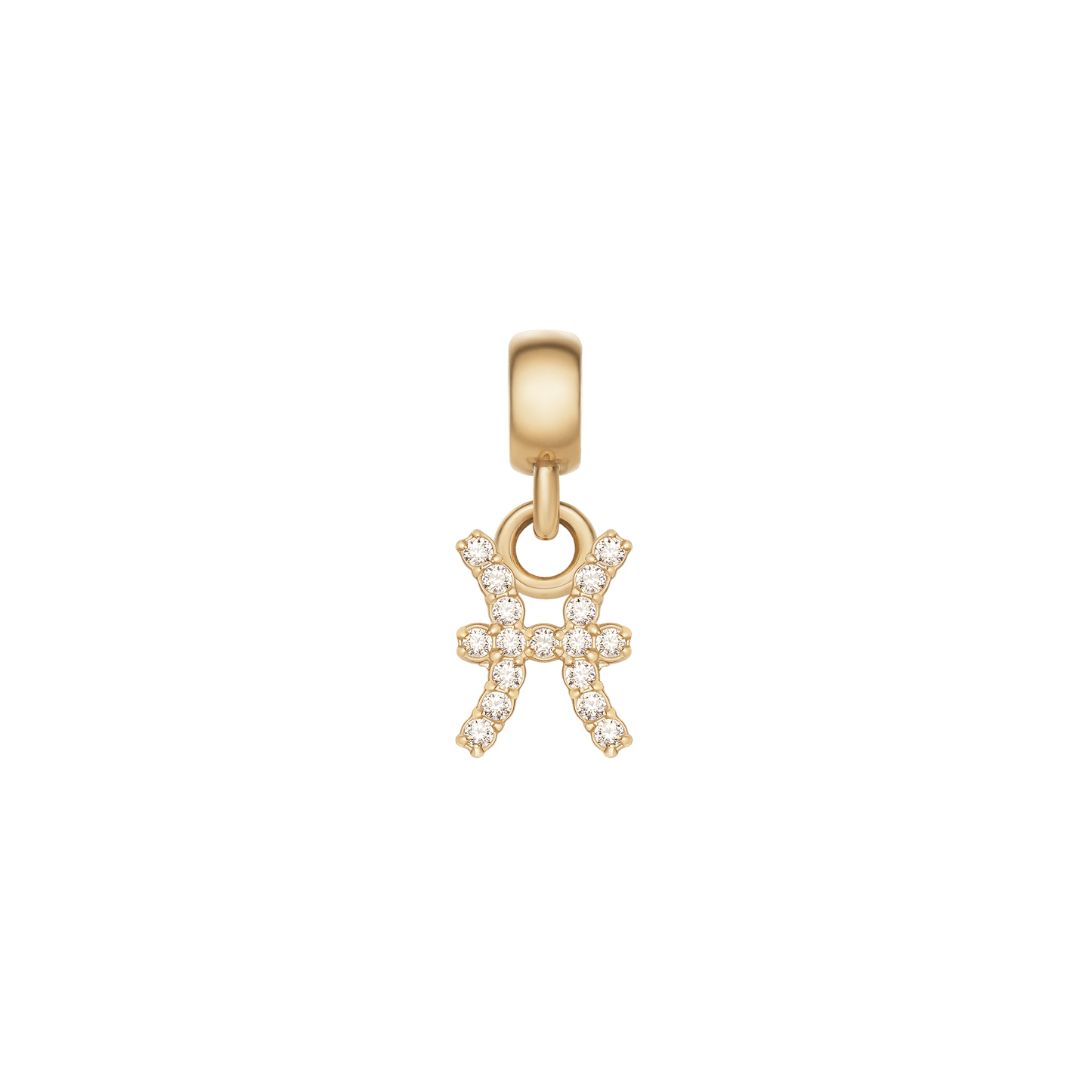 Crystal Zodiac Charm Gold