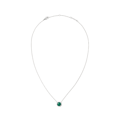 Audrey Necklace Malachite Silver