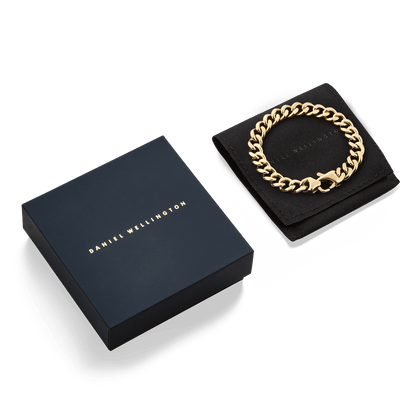 Ellipse Cuban Chain Bracelet Gold