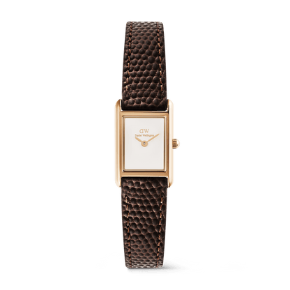 Bound Mini Dark Brown Lizard Rose Gold