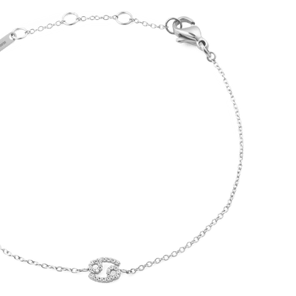 Crystal Zodiac Chain Bracelet Silver